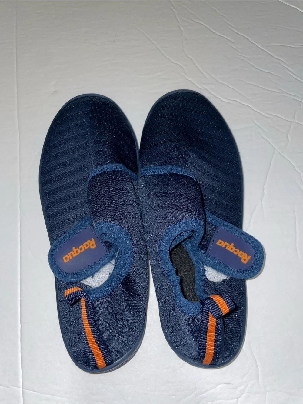 Kids' Navy Water Shoes with Orange Accent